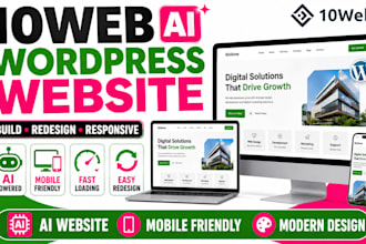 build responsive wordpress website with 10web ai builder 10web website redesign