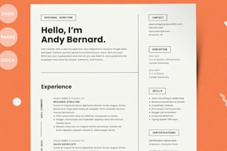 design professional ats friendly resume, CV and cover letter, infographic design