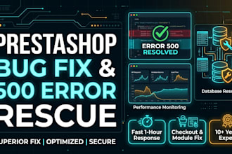 fix prestashop errors, 500 internal server error, bugs and issues