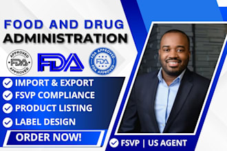 fda registration fda listing fda compliance US agent product label review