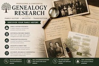 research your family history or transcribe historical genealogy records