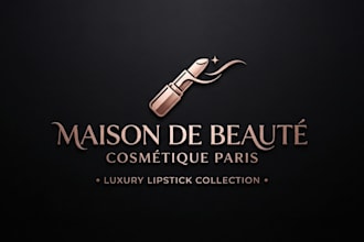 design a luxury lipstick logo for your beauty brand