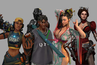 realistic 3d game character model stylized 3d character for unity or unreal game