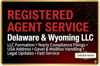 be your registered agent in delaware or wyoming for llc