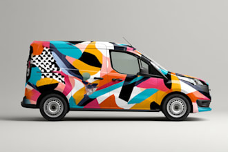 draw vehicle wrap design, car wrap design