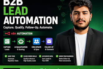automate b2b lead capture, qualification and CRM sync with n8n