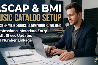 register your music catalog on ascap or bmi