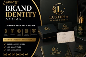 design a luxury brand identity and branding kit