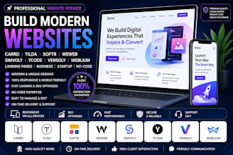 build fix carrd tilda softr weweb simvoly ycode versoly weblium websites