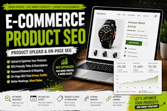 upload and optimize ecommerce products with onpage SEO