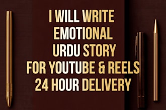 write emotional urdu story and youtube script for reels