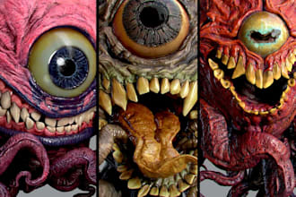sculpt 3d creature model monster dragon alien fantasy beast rigged for game