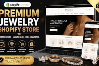 design a jewelry shopify store, jewelry website and dropshipping store