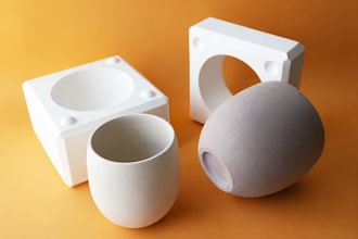 design ceramic vase and planter slip casting molds for production