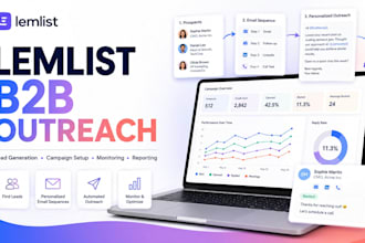 set up and manage lemlist b2b cold email outreach