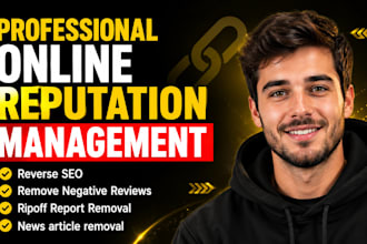 do reverse SEO, online reputation management ORM service for personal brands