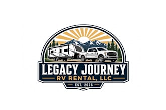 do original pleasant lovely rv trailer logo in my style