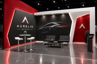 design trade show booth graphics, backdrop, banners and pop up displays