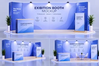 design trade show booth graphics, backdrop, banners and pop up displays