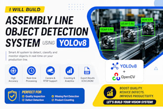 build assembly line object detection system using yolov8