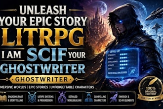 ghostwrite litrpg progression fantasy worldbuilding  scifi fantasy ghostwriter