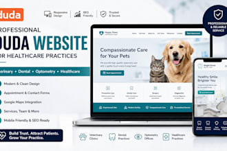 create duda veterinary dentist optometrist healthcare practice website