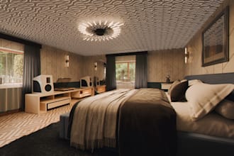 create interior 3d rendering and 3d design