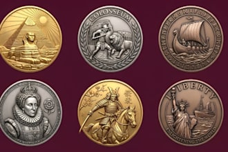 sculpt 3d coin model 3d bas relief medallion coin design challenge coin printing