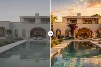 enhance your architectural render with photoshop post production