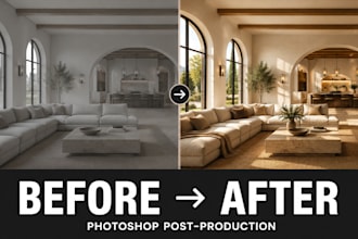 enhance your architectural render with photoshop post production