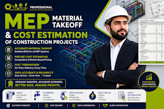 do mep material takeoff, cost estimation of construction