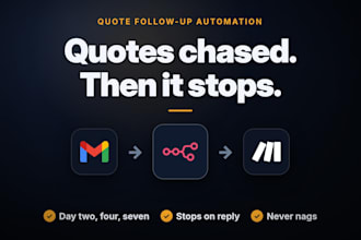 automate quote follow up reminders with n8n, make com and email