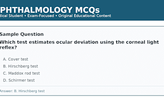 write high quality ophthalmology and medical mcqs