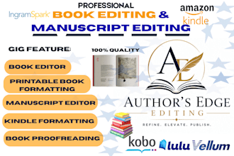 be your book editor and formatter for manuscript editing and proofreading