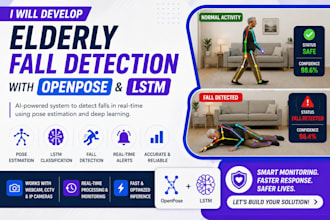 develop elderly fall detection with openpose and