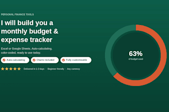 build you a monthly budget or expense tracker in excel