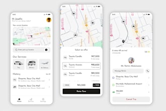 develop a taxi booking app, ride booking app or driver app