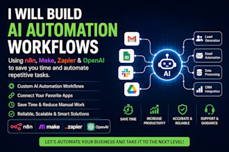 build ai automation with n8n, make and zapier