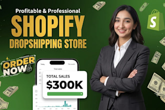design profitable shopify website , dropshipping store or shopify store design