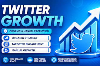 do twitter x promotion and genuine organic growth manually