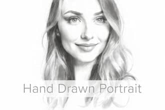 draw realistic pencil portrait from your photo