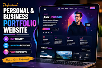 build a professional personal or business portfolio website