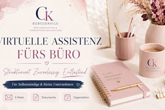 deine virtuelle assistenz für büroorganisation sein