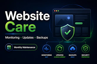 maintain, monitor and troubleshoot your business website for 30 days