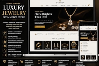design a luxury jewelry ecommerce store
