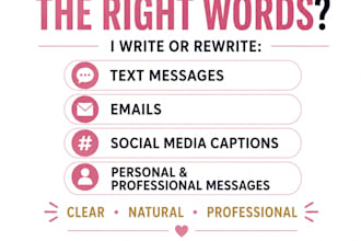 write or rewrite your texts, messages, emails, and captions