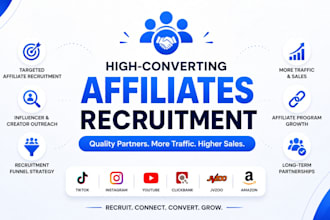 recruit high converting affiliates to your affiliate program