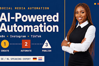 german n8n ai social media automation auto posting instagram marketing manager