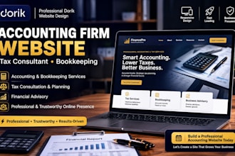 design dorik accounting firm tax consultant bookkeeping website