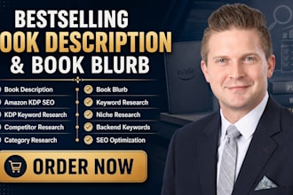write a compelling KDP book description, book blurb and SEO keywords